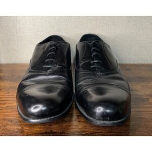 Kenneth Cole New York Chief Council Leather Oxfords Shoes Black SZ 13